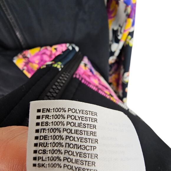 Burton Jacket Women L Black Floral Jacket Women Zip Up Jacket Hooded Jacket - Picture 7 of 8